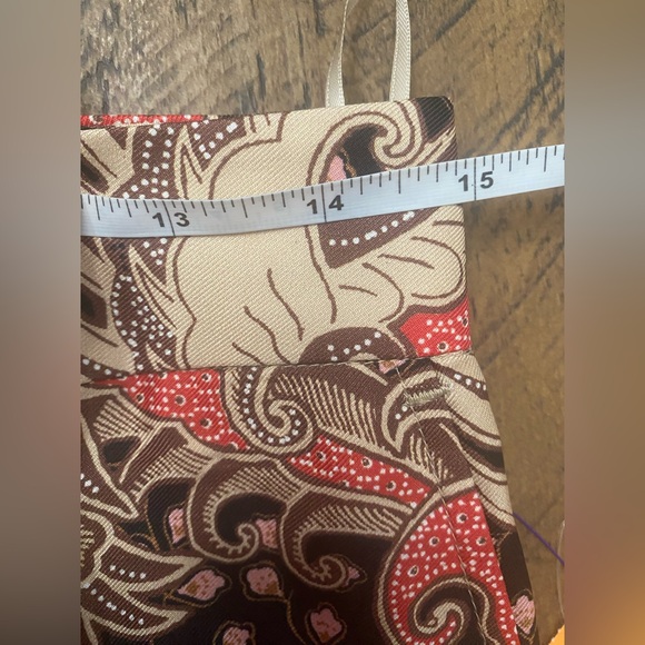 J. McLaughlin Brown and Pink Paisley pant - Picture 5 of 8